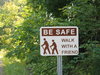 Be Safe, Walk with a Friend sign